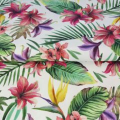 Jersey Blätter Exotic weiß