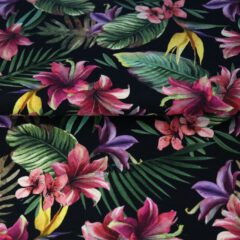 Jersey Blätter Exotic schwarz