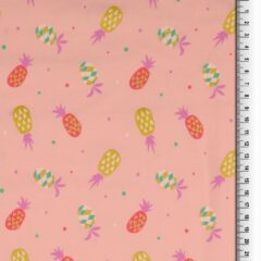 Jersey mit Glitzer-Ananas lachsrosa